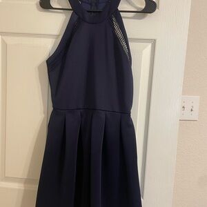 Elegant Navy Blue Juniors Dress